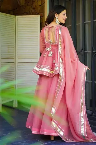 Floral Pink Sharara Suit Set With Dupatta Ethnic Wear Suit Set Festival Wear Dress