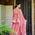 Floral Pink Sharara Suit Set With Dupatta Ethnic Wear Suit Set Festival Wear Dress
