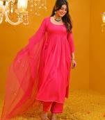 Stylish Cotton Suit Set With Dupatta Ethnic Wear Festival Wear Dress