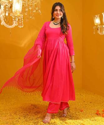Stylish Cotton Suit Set With Dupatta Ethnic Wear Festival Wear Dress 4