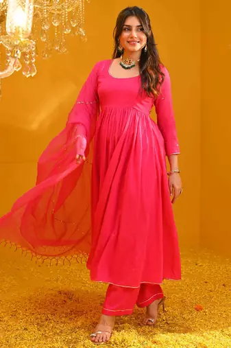 Stylish Cotton Suit Set With Dupatta Ethnic Wear Festival Wear Dress