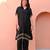 Black Color Kurta With Bottom Gota Work Kurta Set Party Wear Dress