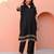 Black Color Kurta With Bottom Gota Work Kurta Set Party Wear Dress