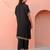 Black Color Kurta With Bottom Gota Work Kurta Set Party Wear Dress