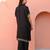 Black Color Kurta With Bottom Gota Work Kurta Set Party Wear Dress