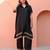 Black Color Kurta With Bottom Gota Work Kurta Set Party Wear Dress