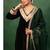 Bottle Green Velvet Gotta Work Kurta and Pant with Dupatta Wedding Wear Dress