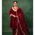 Red Color Velvet Heavy Suit Set Gotta Work Suit Set With Dupatta Wedding Wear Dress