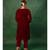 Red Color Velvet Heavy Suit Set Gotta Work Suit Set With Dupatta Wedding Wear Dress