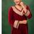Red Color Velvet Heavy Suit Set Gotta Work Suit Set With Dupatta Wedding Wear Dress