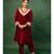 Red Color Velvet Heavy Suit Set Gotta Work Suit Set With Dupatta Wedding Wear Dress