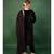 Black Velvet Gotta Work Kurta and Pant with Dupatta Wedding Wear Suit Set Designer Suit Set