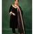 Black Velvet Gotta Work Kurta and Pant with Dupatta Wedding Wear Suit Set Designer Suit Set