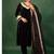 Black Velvet Gotta Work Kurta and Pant with Dupatta Wedding Wear Suit Set Designer Suit Set