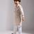 Multicolor printed satin kurta