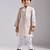 Multicolor printed satin kurta