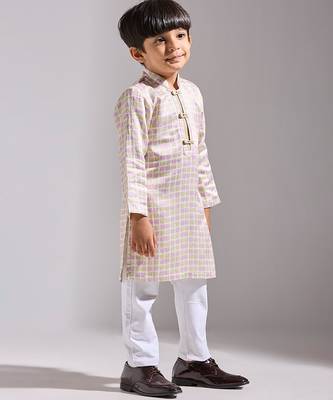 Multicolor printed satin kurta 4