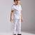 White embroidered cotton shirt