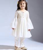 White plain silk co ord set