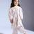 White printed cotton kurta with pant