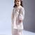 White printed cotton kurta with pant