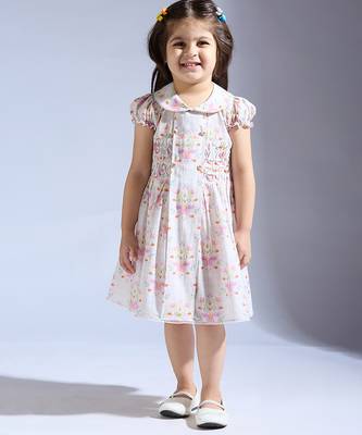 White printed cotton dress 1