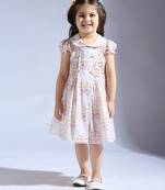 White printed cotton dress