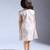 White printed cotton dress