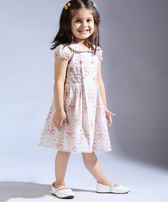 White printed cotton dress 4