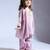 Purple embroidered silk kurta with pant