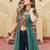 Green faux georgette badhni print with kutchi patche work navratri kurti