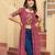 Maroon faux georgette badhni print with kutchi patche work navratri kurti