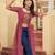 Maroon faux georgette badhni print with kutchi patche work navratri kurti