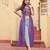 Purple faux georgette badhni print with kutchi patche work navratri kurti