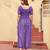 Purple faux georgette badhni print with kutchi patche work navratri kurti