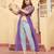 Purple faux georgette badhni print with kutchi patche work navratri kurti