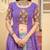 Purple faux georgette badhni print with kutchi patche work navratri kurti