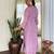 Elegant baby pink colored party wear embroidered stitched rayon pant style kurti suit with duppatta