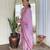 Elegant baby pink colored party wear embroidered stitched rayon pant style kurti suit with duppatta