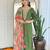 Elegant green colored party wear embroidered stitched rayon pant style kurti suit with duppatta