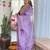 Elegant purple colored party wear embroidered stitched rayon pant style kurti suit with duppatta