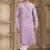 men's purple straight kurta pajama with plain banarasi art silk and with lining