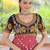 Black rayon badhni print with kutchi gamthi work navratri kurti
