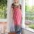 Black rayon badhni print with kutchi gamthi work navratri kurti