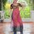 Black rayon badhni print with kutchi gamthi work navratri kurti