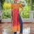 Yellow rayon badhni print with kutchi gamthi work navratri kurti