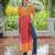 Yellow rayon badhni print with kutchi gamthi work navratri kurti