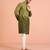 Men's green embellished kurta