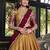mustard Kanchipuram Printed lehenga choli with Intricate Zari Weaving