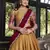 mustard Kanchipuram Printed lehenga choli with Intricate Zari Weaving